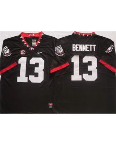 Men's Georgia Bulldogs #13 BENNETT Black College Football Stitched Jersey