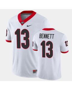 Men's Georgia Bulldogs #13 Stetson Bennett White Stitched Jersey