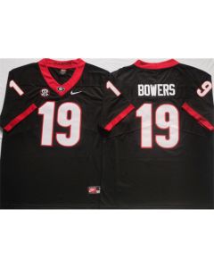 Men's Georgia Bulldogs #19 Brock Bowers Black College Football Stitched Jersey