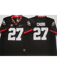 Men's Georgia Bulldogs #27 CHUBB Black College Football Stitched Jersey