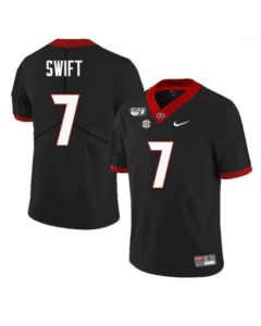 Men's Georgia Bulldogs #7 DAndre Swift Black 150th Season Stitched NCAA Jersey