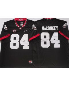 Men's Georgia Bulldogs #84 McCONKEY Black College Football Stitched Jersey (Black)