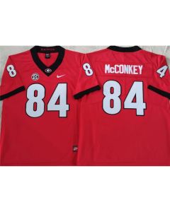 Men's Georgia Bulldogs #84 McCONKEY Red College Football Stitched Jersey