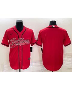 Men's Georgia Bulldogs Blank Red With Patch Cool Base Stitched Baseball Jersey