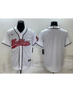 Men's Georgia Bulldogs Blank White With Patch Cool Base Stitched Baseball Jersey