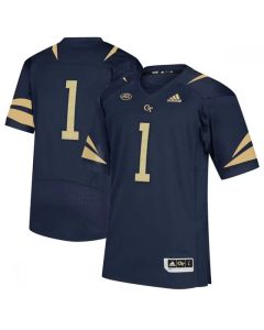 Men's Georgia Tech Yellow Jackets ACTIVE PLAYER Custom Navy Stitched Jersey