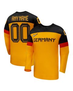 Men's Germany Hockey Custom Gold 2026 Away Replica Jersey