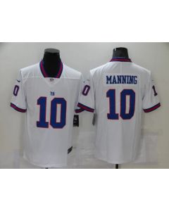 Men's Giants #10 Eli Manning White Limited Rush Stitched Jersey