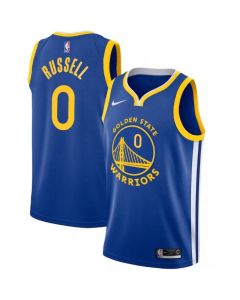 Men's Golden State Warriors #0 D'Angelo Russell Royal Icon Edition Stitched Jersey