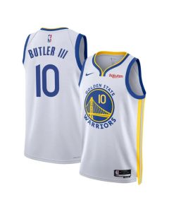 Men's Golden State Warriors #10 Jimmy Butler III White 2025 Association Edition Swingman Stitched Basketball Jersey (2025)