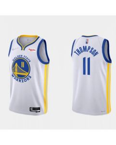 Men's Golden State Warriors #11 Klay Thompson 2022 White 75th Anniversary Stitched Jersey