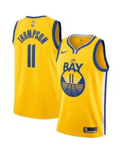 Men's Golden State Warriors #11 Klay Thompson Gold Statement Edition Stitched Jersey