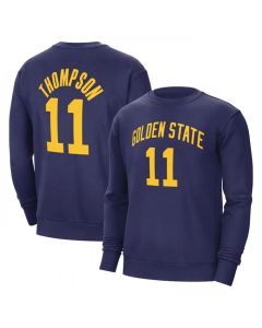 Men's Golden State Warriors #11 Klay Thompson Navy Long Sleeve T-Shirt