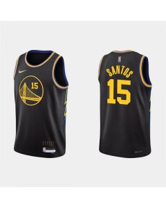 Men's Golden State Warriors #15 Gui Santos 2022 Black Stitched Basketball Jersey