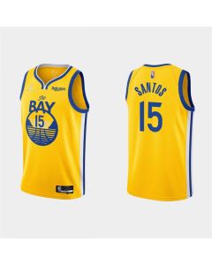Men's Golden State Warriors #15 Gui Santos 2022 Yellow Stitched Basketball Jersey