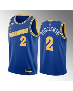 Men's Golden State Warriors #2 Brandin Podziemski Royal 2023 Draft Classic Edition Swingman Stitched Basketball Jersey