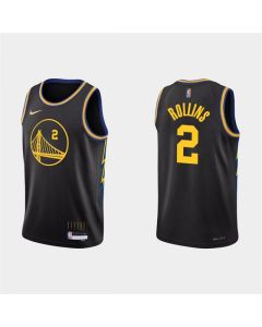 Men's Golden State Warriors #2 Ryan Rollins 2022 Black Stitched Basketball Jersey