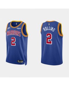 Men's Golden State Warriors #2 Ryan Rollins 2022 Royal Stitched Basketball Jersey
