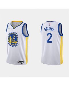 Men's Golden State Warriors #2 Ryan Rollins 2022 White Stitched Basketball Jersey