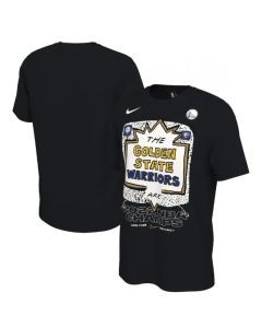 Men's Golden State Warriors 2021-2022 Black NBA Finals Champions Celebration Expressive T-Shirt