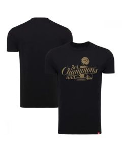 Men's Golden State Warriors 2022 2022 Black Finals Champions Metallic Official Logo Comfy Tri-Blend T-Shirt