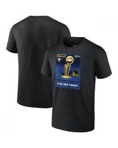 Men's Golden State Warriors 2022 2022 Black NBA Finals Champions 75th Anniversary Jumper Trophy T-Shirt