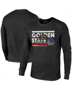 Men's Golden State Warriors 2022 Black State Tri-Blend Long Sleeve T-Shirt