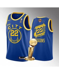 Men's Golden State Warriors #22 Andrew Wiggins 2022 Royal NBA Finals Champions Stitched Jersey (Royal)