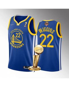 Men's Golden State Warriors #22 Andrew Wiggins 2022 Royal NBA Finals Champions Stitched Jersey