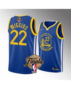 Men's Golden State Warriors #22 Andrew Wiggins 2022 Royal NBA Finals Stitched Jersey