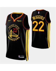 Men's Golden State Warriors #22 Andrew Wiggins Black 2023/24 City Edition Stitched Basketball Jersey (Black)