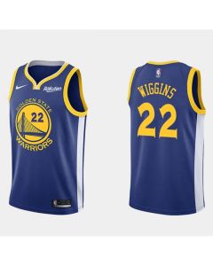 Men's Golden State Warriors #22 Andrew Wiggins Blue Stitched Basketball Jersey