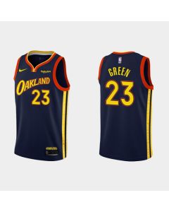 Men's Golden State Warriors #23 Draymond Green 2020-21 Navy City Edition Stitched NBA Jersey