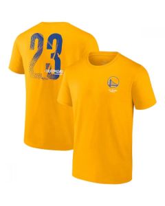 Men's Golden State Warriors #23 Draymond Green 2021-2022 Gold NBA Finals Champions Name & Number T-Shirt