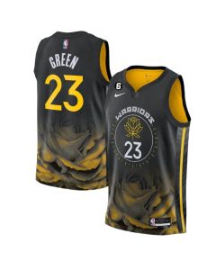 Men's Golden State Warriors #23 Draymond Green 2022/2023 Black City edition Stitched Basketball Jersey