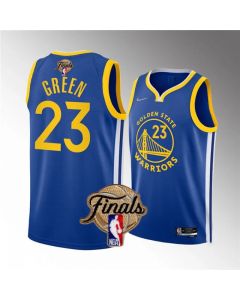 Men's Golden State Warriors #23 Draymond Green 2022 Blue NBA Finals Stitched Jersey