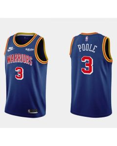 Men's Golden State Warriors #3 Jordan Poole Royal Stitched Basketball Jersey
