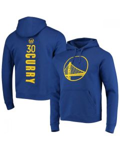 Men's Golden State Warriors #30 Stephen Curry 2021 Royal Team Playmaker Name & Number Pullover Hoodie