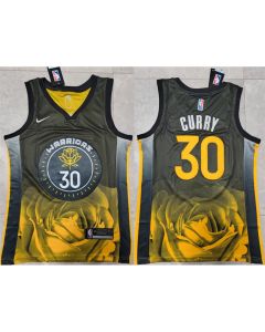 Men's Golden State Warriors #30 Stephen Curry 2022/2023 Black City edition Stitched Basketball Jersey (Black)