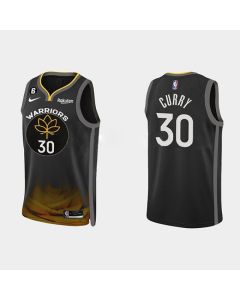 Men's Golden State Warriors #30 Stephen Curry 2022/2023 Black City edition Stitched Basketball Jersey (City Edition)
