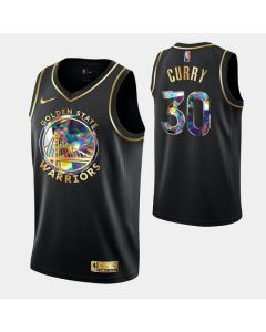 Men's Golden State Warriors #30 Stephen Curry 2022/23 Black Golden Edition Stitched Basketball Jersey