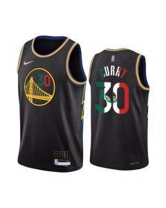 Men's Golden State Warriors #30 Stephen Curry 2022 Black Special Mexico City Edition Stitched Jersey