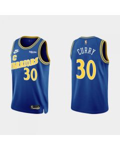 Men's Golden State Warriors #30 Stephen Curry 2022 Classic Edition Royal Stitched Basketball Jersey