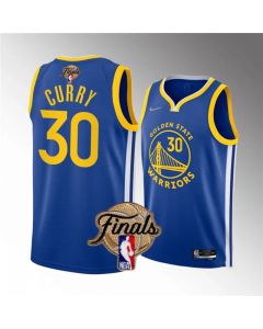 Men's Golden State Warriors #30 Stephen Curry 2022 Royal NBA Finals Stitched Jersey (Royal)