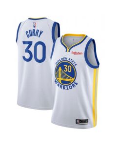 Men's Golden State Warriors #30 Stephen Curry 75th Anniversary White Stitched Basketball Jersey