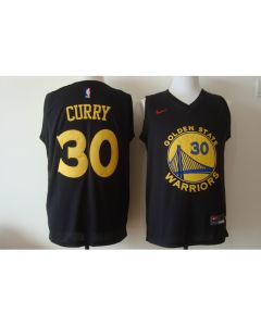 Men's Golden State Warriors #30 Stephen Curry Black 2017-18 New Season Stitched NBA Jersey