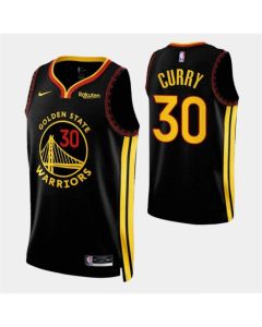 Men's Golden State Warriors #30 Stephen Curry Black 2023/24 City Edition Stitched Basketball Jersey (Black)