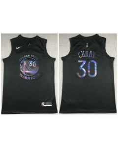 Men's Golden State Warriors #30 Stephen Curry Black Crucial Catch Stitched NBA Jersey
