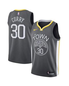 Men's Golden State Warriors #30 Stephen Curry Black Statement Edition Stitched Jersey