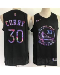 Men's Golden State Warriors #30 Stephen Curry Black Stitched Jersey